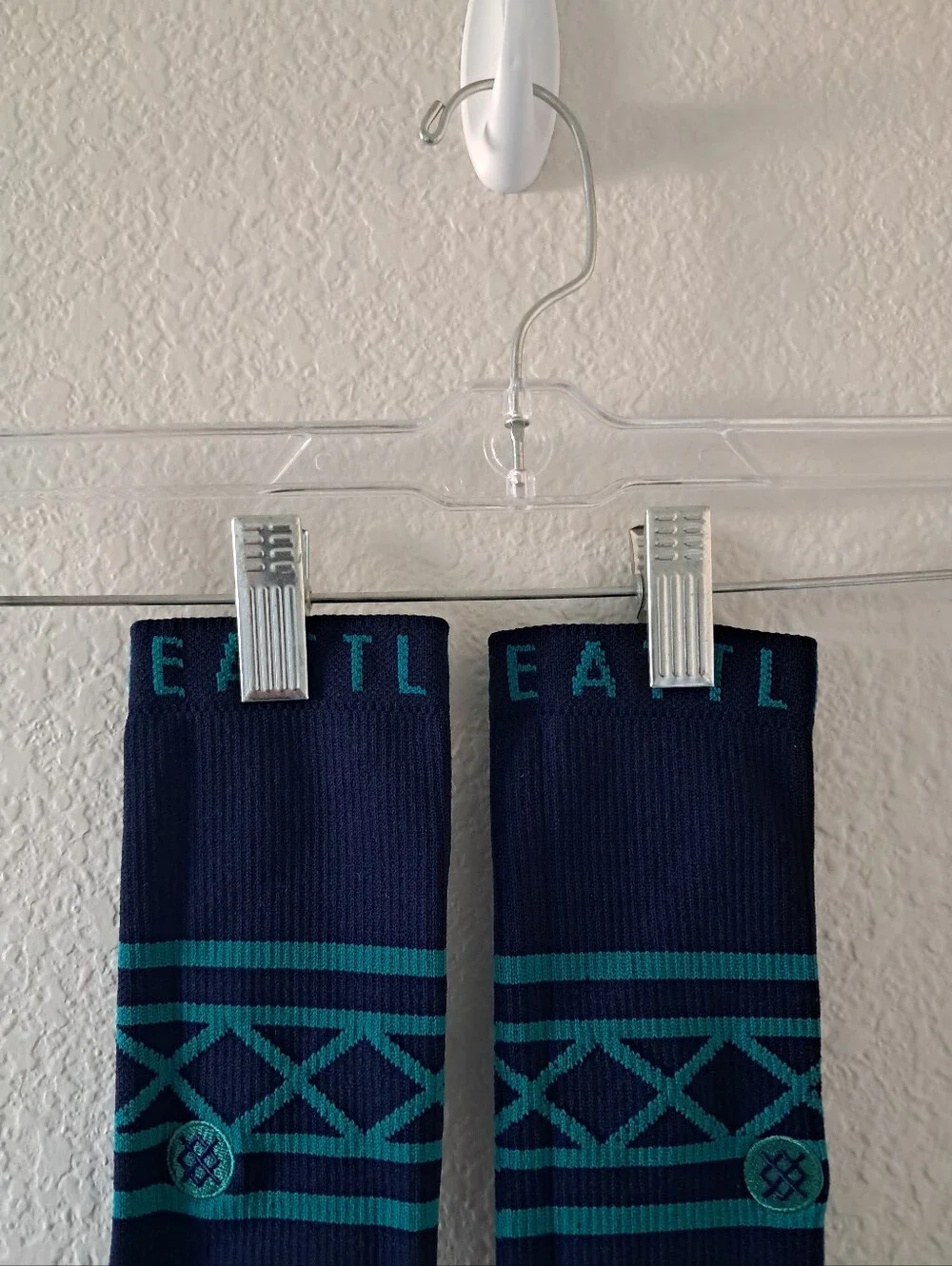 Stance Seattle Mariners Socks MLB Team Issued #57 Seattle Skyline Space Needle